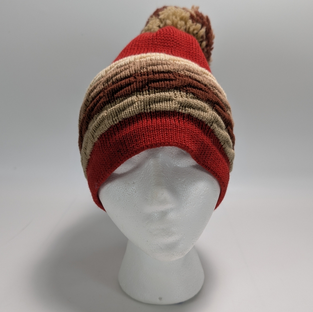 Vintage Wigwam Multicolor Knit Pom Wool Beanie